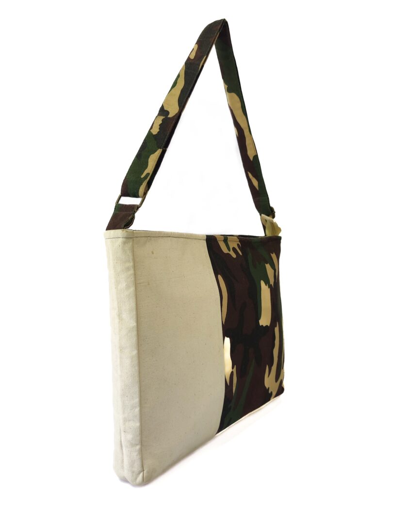 MILITARY  PRINT CANVAS BAG - Image 2