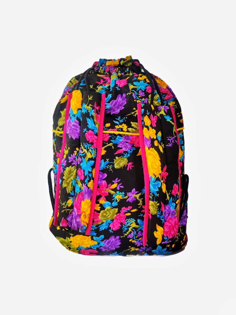 COTTON FLOWER PRINT BACK PACK BAG - Image 2