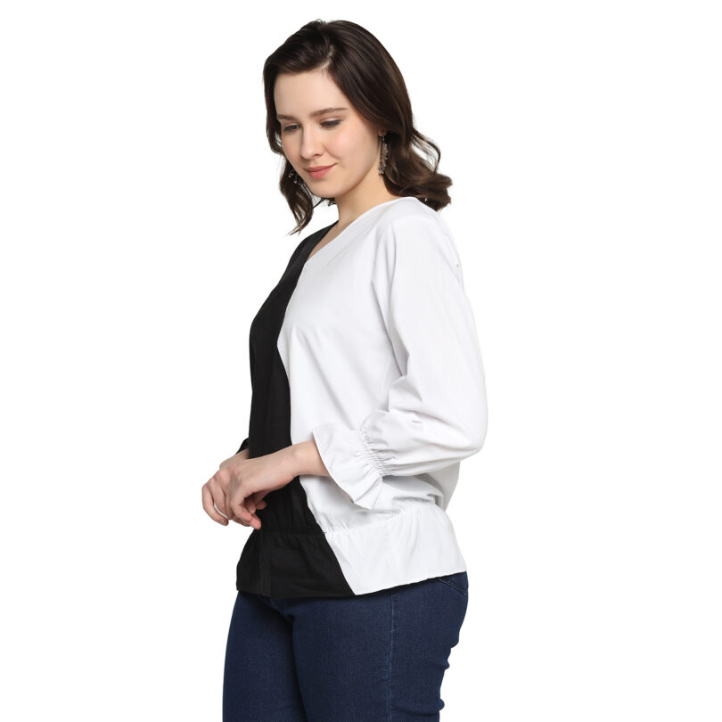 WOMEN COTTON TOP BLACK & WHITE - Image 3