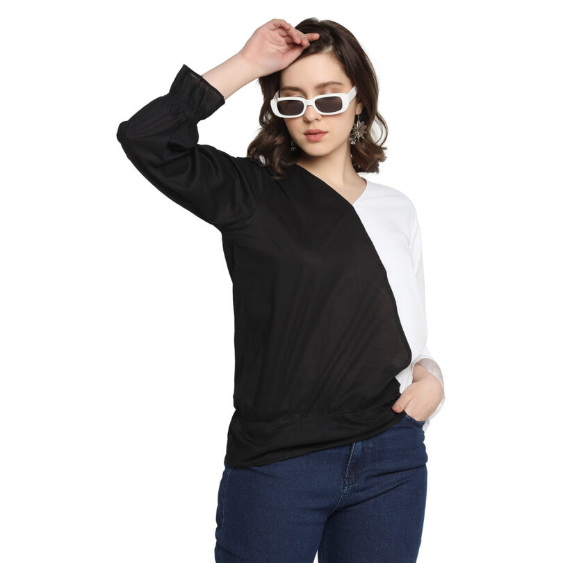 WOMEN COTTON TOP BLACK & WHITE - Image 7