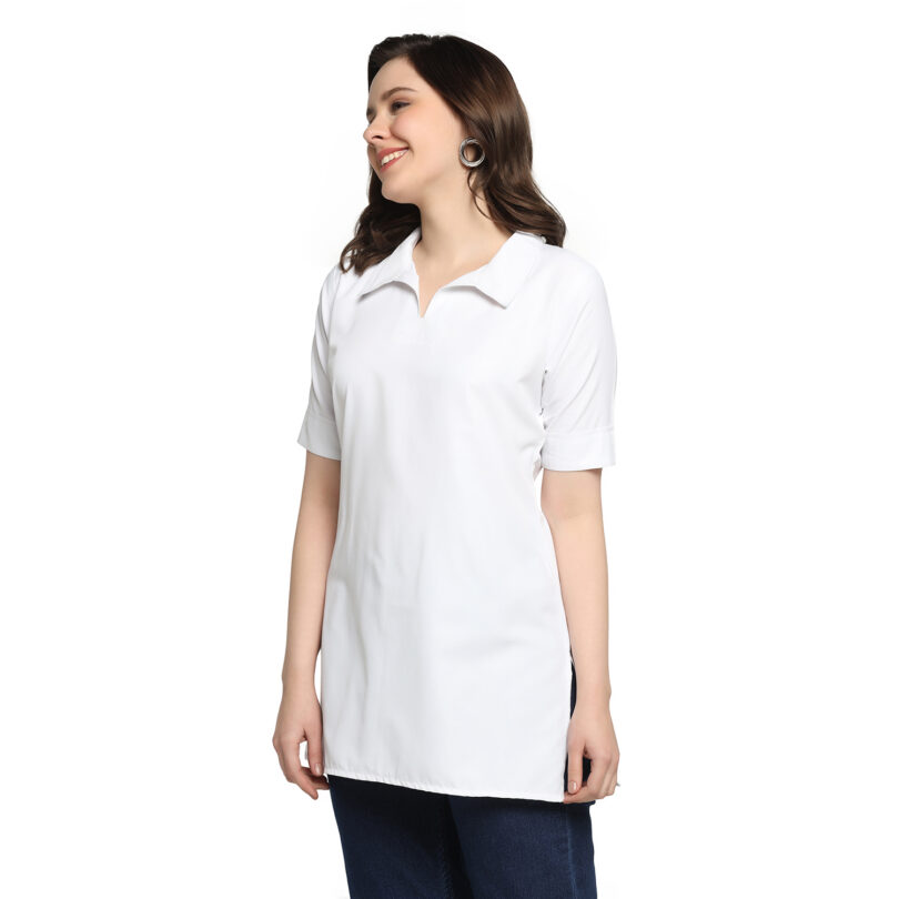 WOMEN SHORT KURTA WHITE COLOR - Image 3