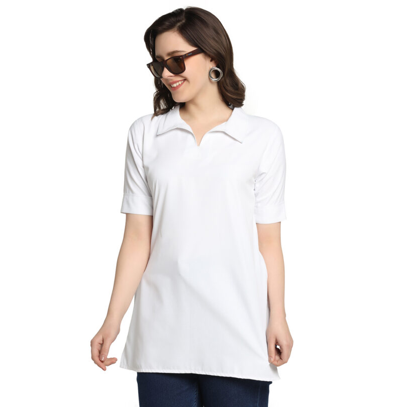 WOMEN SHORT KURTA WHITE COLOR - Image 7