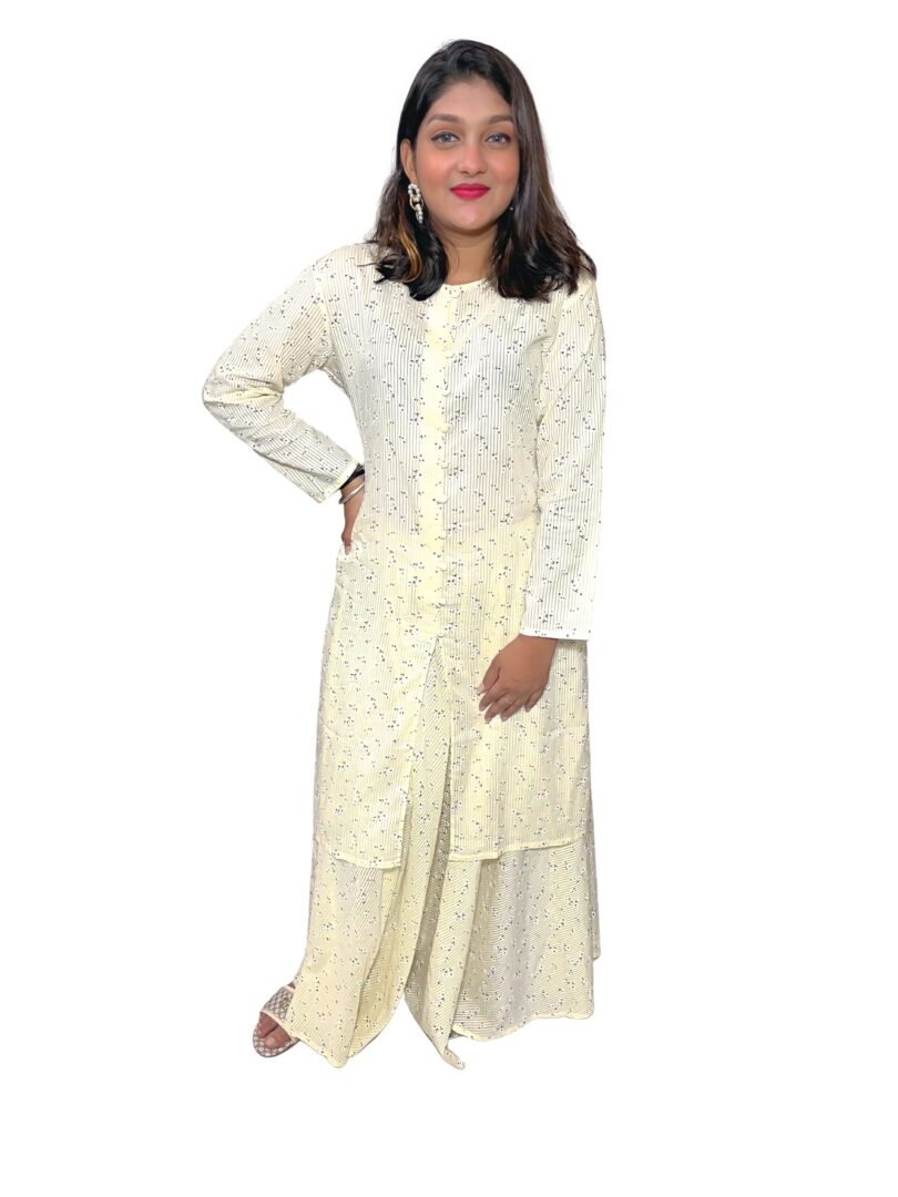 WOMEN FULL SLEEVES KURTA WITH SKIRT - Image 2