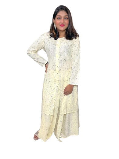 WOMEN FULL SLEEVES KURTA WITH SKIRT