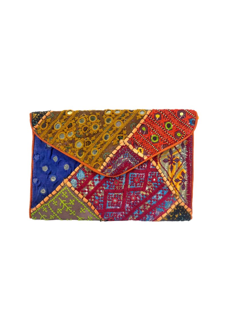 EMBROIDERED CLUTCH BAG Handicrafts Handmade Women's Handbags bags Shoulder Bag handicraft bags for women and Girls stylish & Fashion Multicolor bag. - Image 4