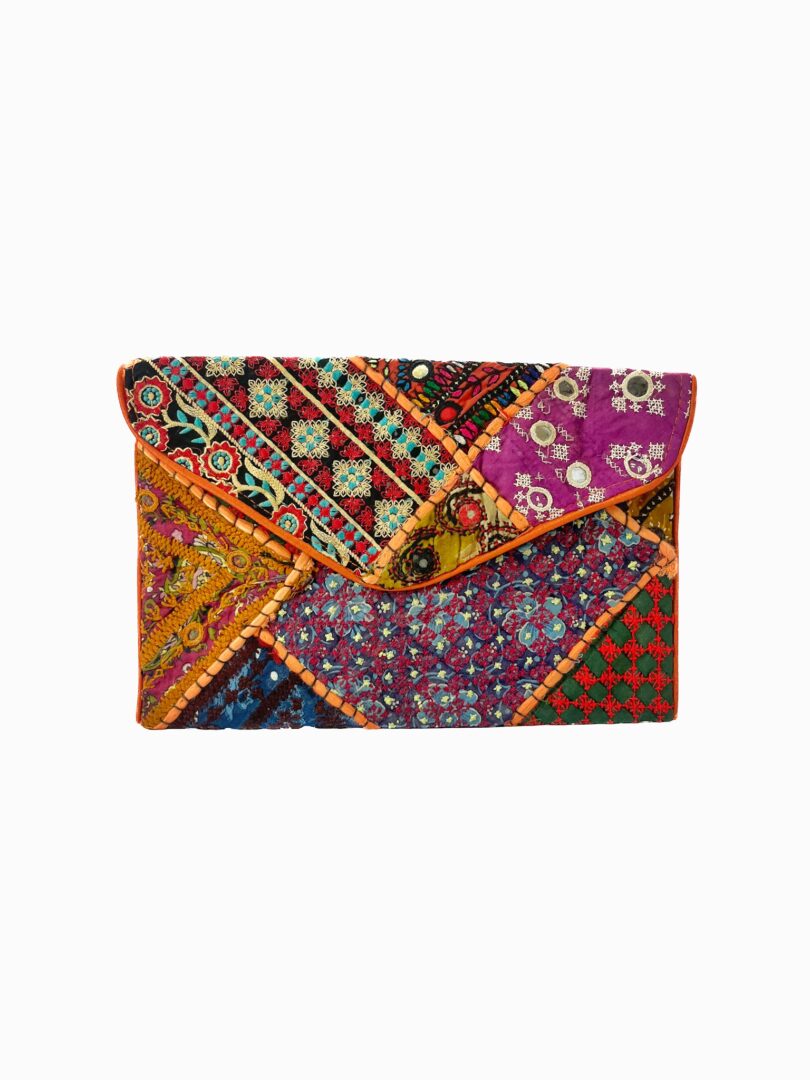 EMBROIDERED CLUTCH BAG Handicrafts Handmade Women's Handbags bags Shoulder Bag handicraft bags for women and Girls stylish & Fashion Multicolor bag. - Image 3