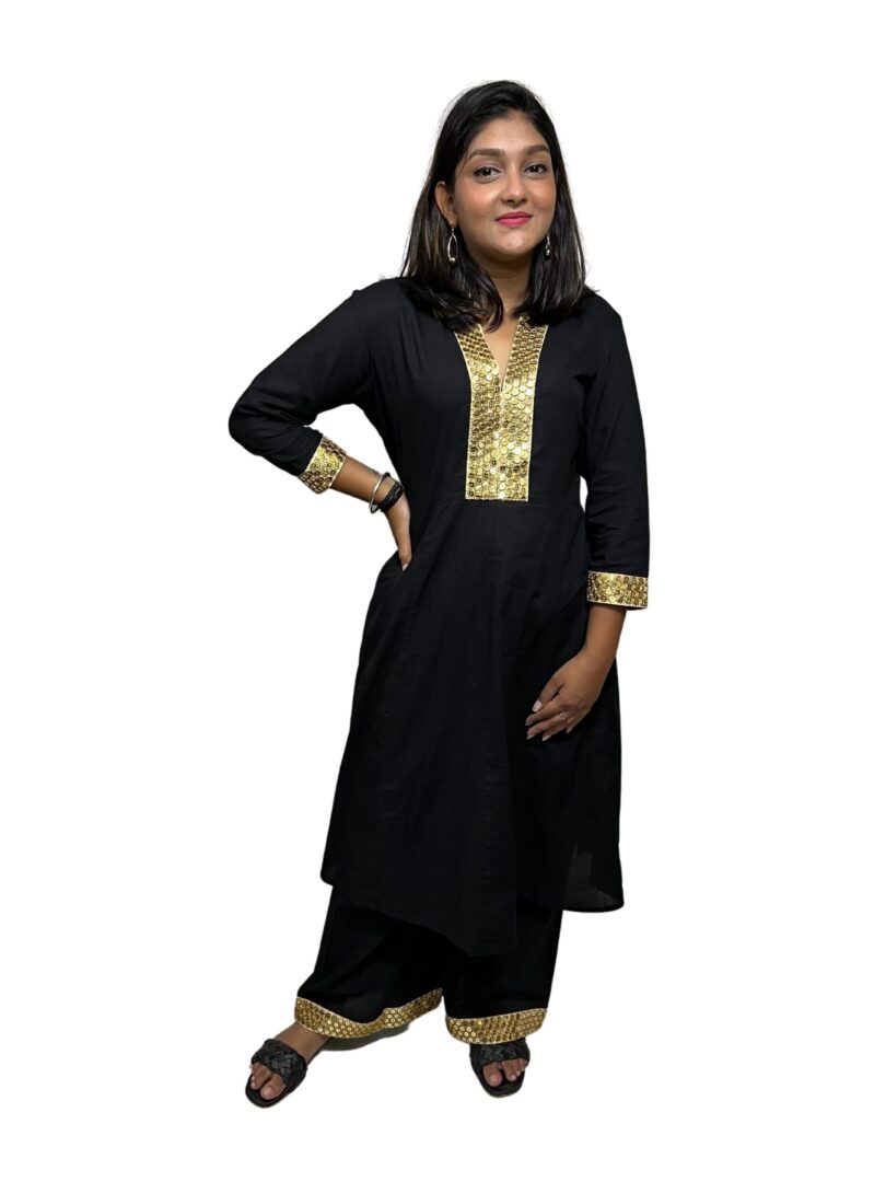 WOMEN FULL SLEEVES KURTA SET WITH PLAZZO