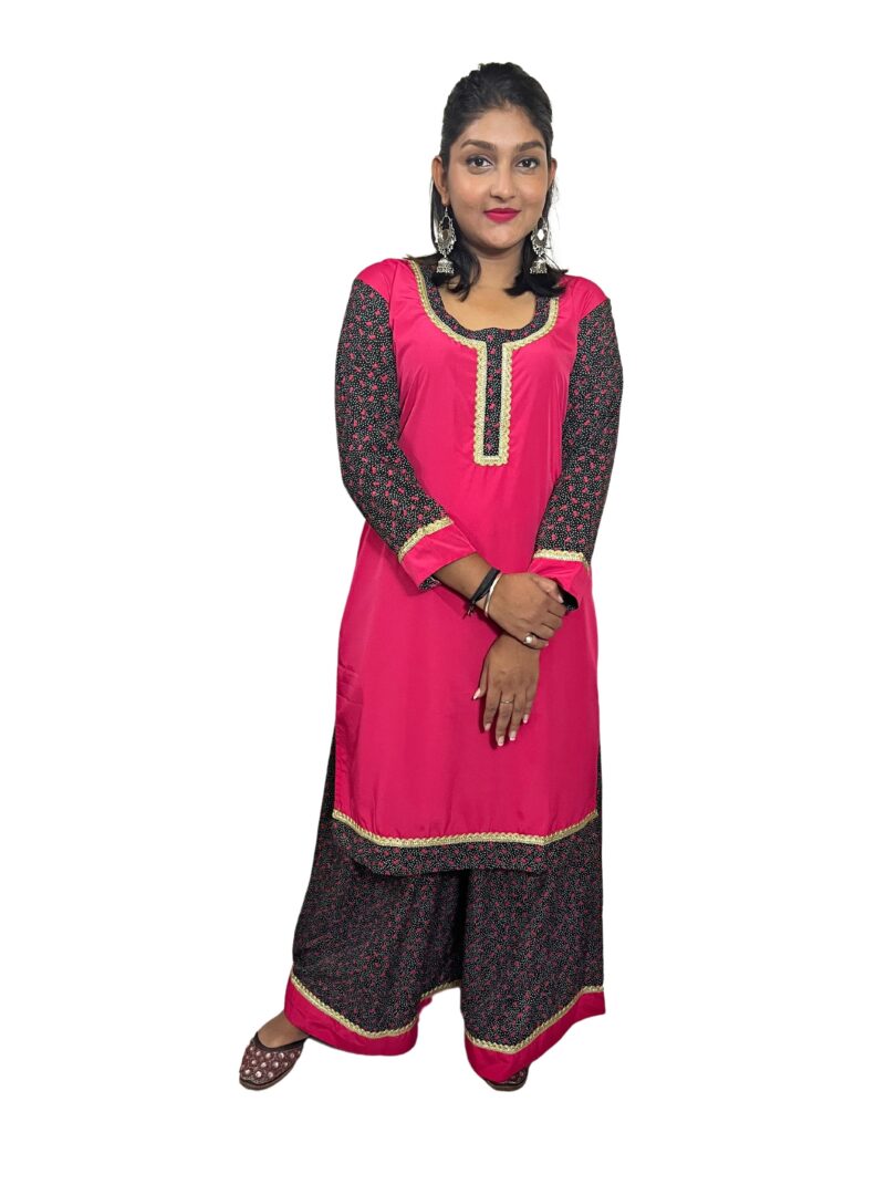 WOMEN FULL SLEEVES KURTA WITH PLAZZO - Image 4