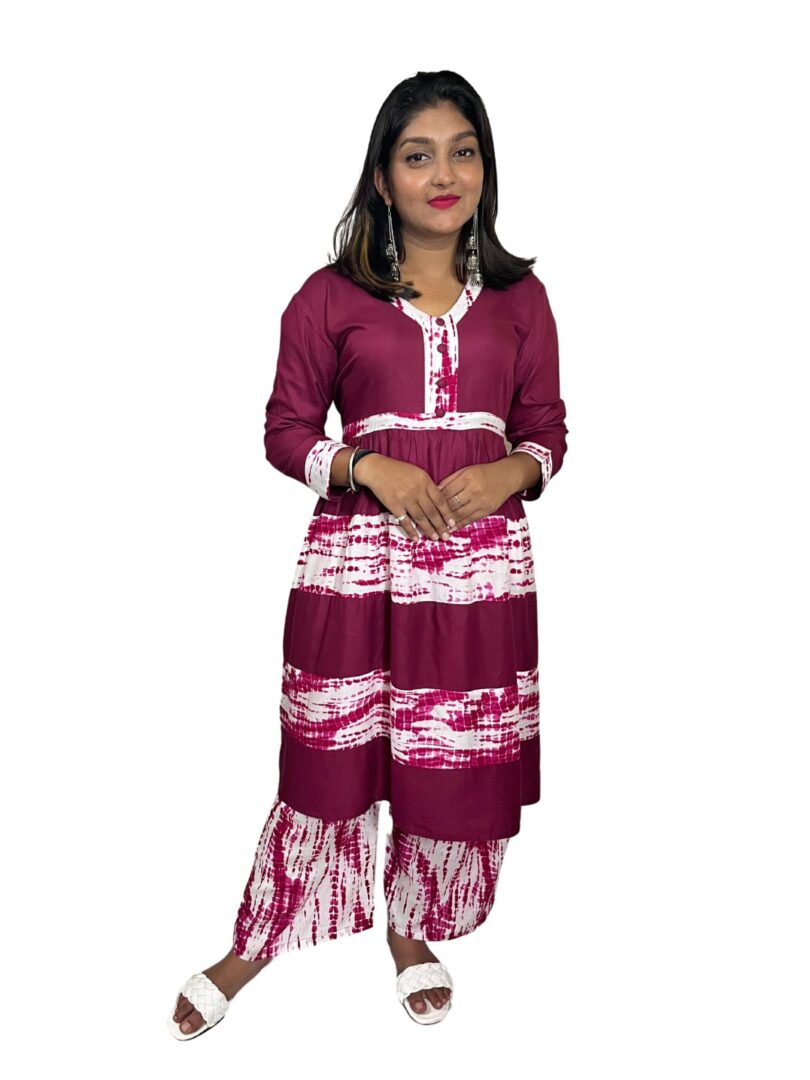 WOMEN FULL SLEEVES LONG KURTA WITH PLAZZO