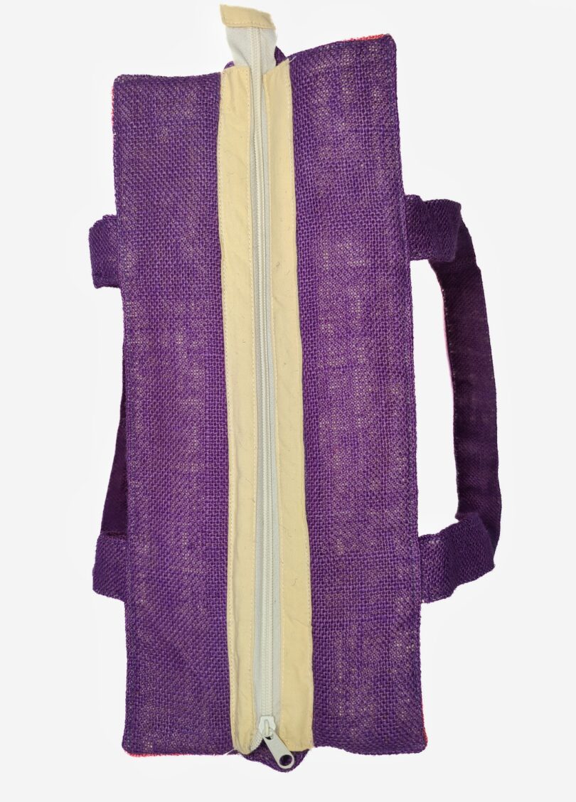 JUTE HAND BAG & PURPLE COLOUR JUTE HANDLE - Image 4