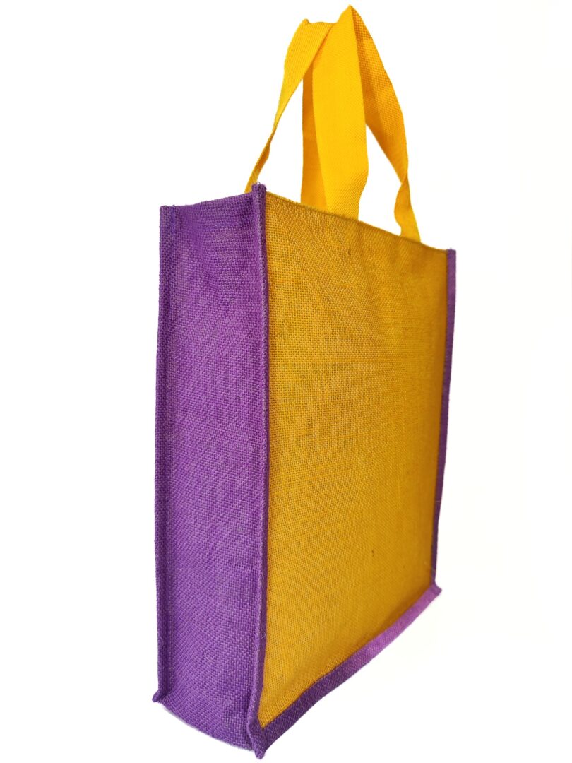 JUTE HAND BAG WITH ZIP CLOSURE - Image 2
