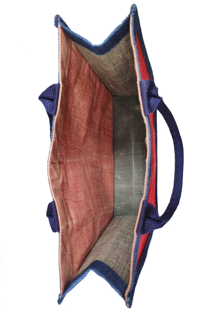 JUTE HAND BAG WITH ROPE HANDLE - Image 4