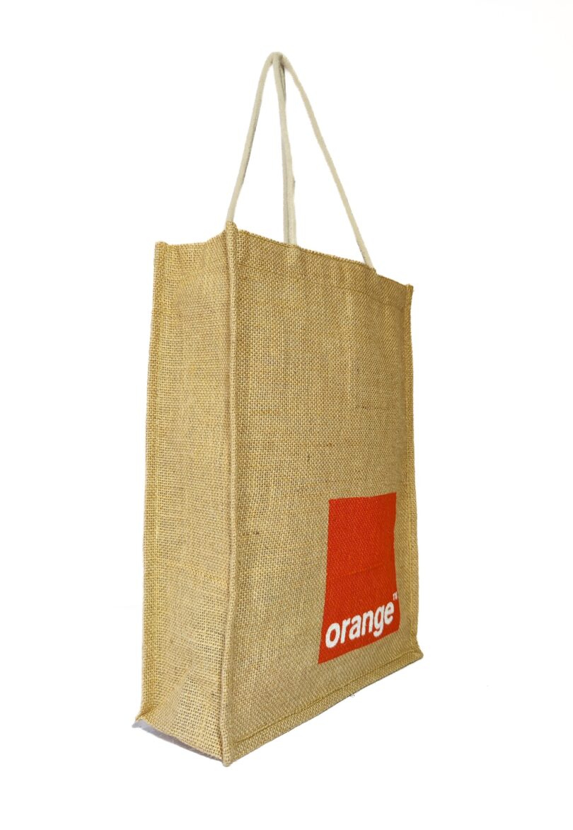 Eco-Friendly Jute Bag-Reusable Tiffin Shopping Multipurpose Hand Bag & Handle bag JUTE HAND BAG for Women Beige. - Image 2