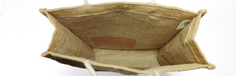 Eco-Friendly Jute Bag-Reusable Tiffin Shopping Multipurpose Hand Bag & Handle bag JUTE HAND BAG for Women Beige. - Image 3