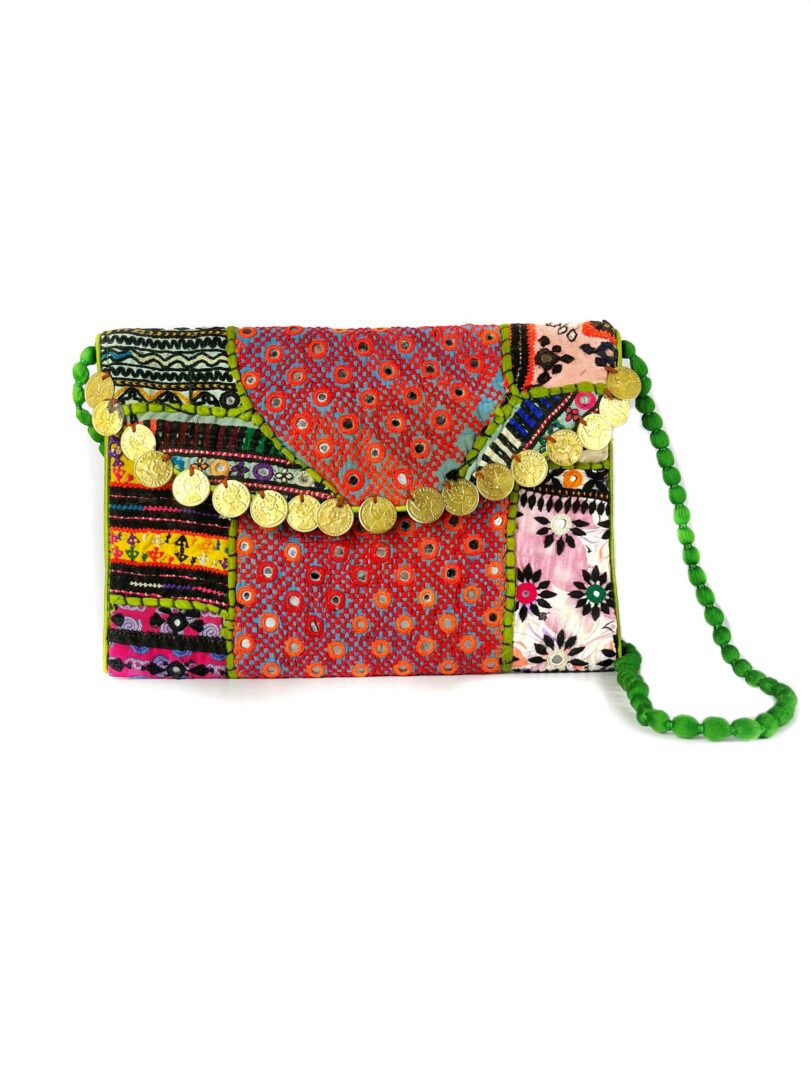 COIN STYLE CLUTCH BAG Handicrafts Handmade Women's Handbags bags Shoulder Bag handicraft bags for women and Girls stylish & Fashion Multicolor bag - Image 2